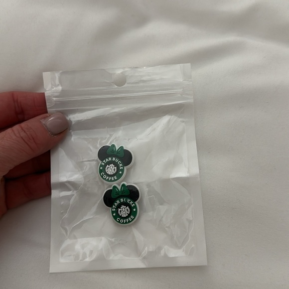 Starbucks Accessories - Minnie Mouse Disney Starbucks Shoe Charms for Shoes NWT